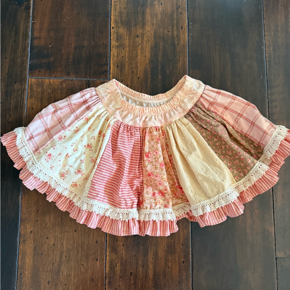 Persnickety Pink and Cream Skirt